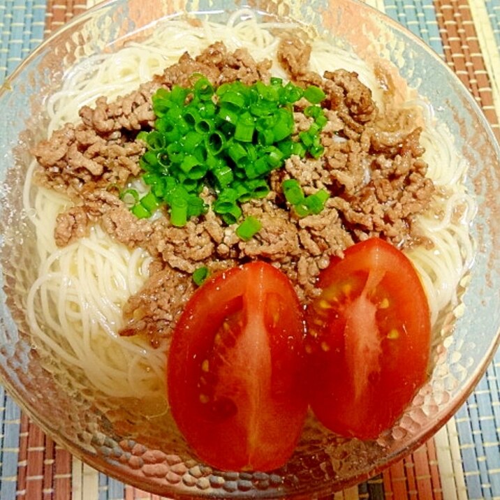 さっぱりおいしい。冷麺風そうめん